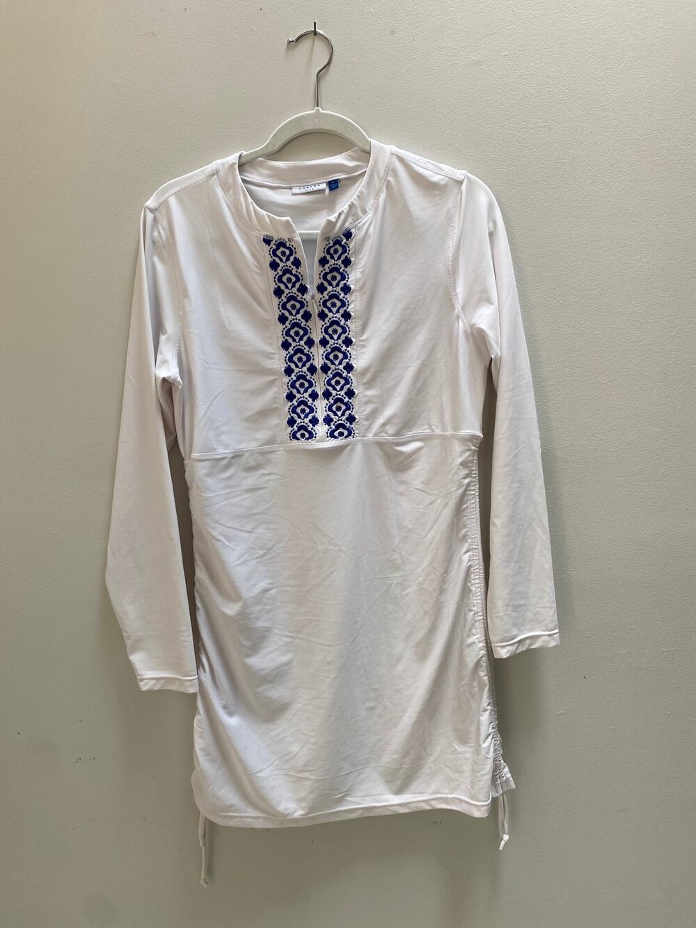Cabana Life Women Sport Dress Beach Cover White Athletic fit Pullover Size L